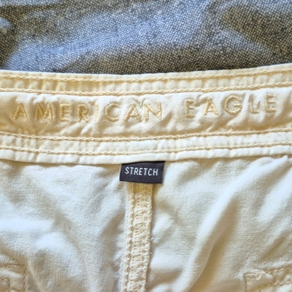 American Eagle Casual Cargo Wide Leg  Cream Pants, Size 18 - Picture 11 of 12
